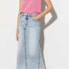 Röcke | Denim-LUISA CERANO Denimrock Mit Acid-Effekten denim blue