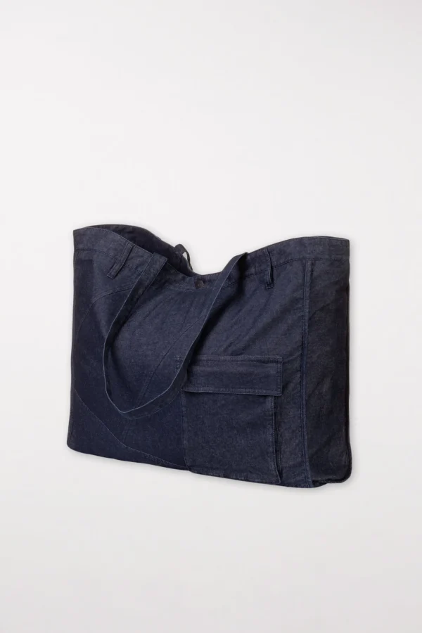 Accessoires-LUISA CERANO Denim-Shopper dark navy