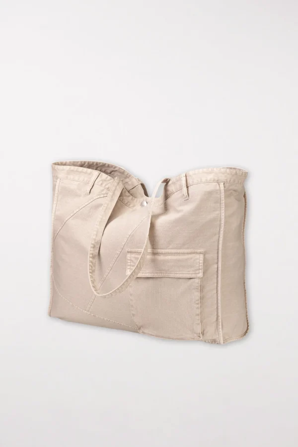 Accessoires-LUISA CERANO Denim-Shopper cashew