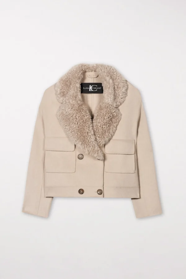 Jacken & Mäntel-LUISA CERANO Doubelface-Cabanjacke