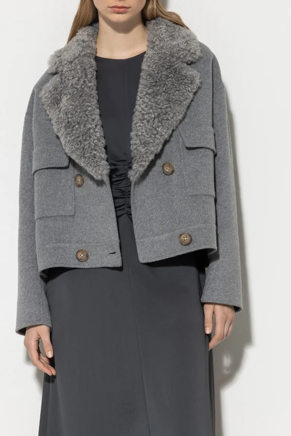 Jacken & Mäntel-LUISA CERANO Doubelface-Cabanjacke
