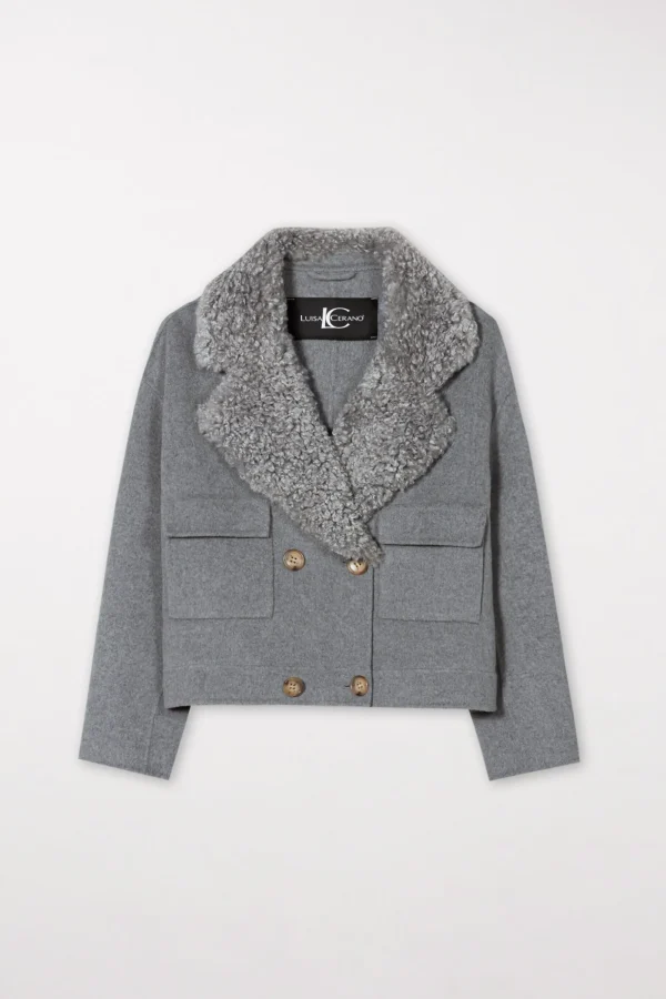 Jacken & Mäntel-LUISA CERANO Doubelface-Cabanjacke