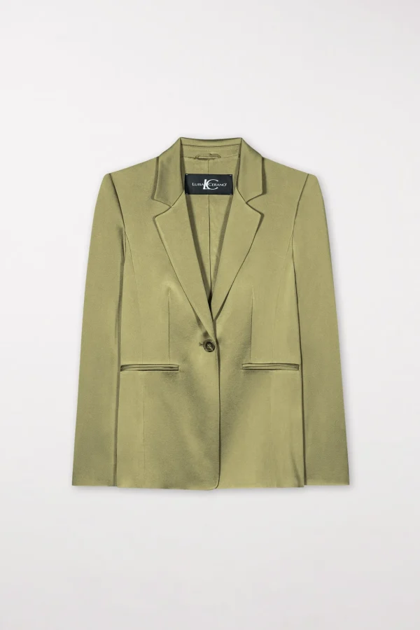Sets | Jacken & Mäntel-LUISA CERANO Einknopf-Blazer Aus Satin