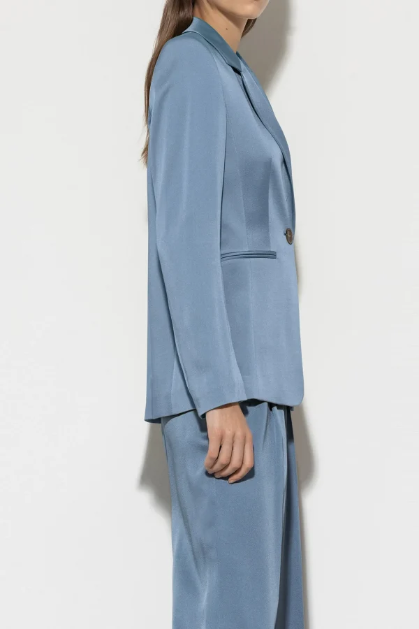 Sets | Jacken & Mäntel-LUISA CERANO Einknopf-Blazer Aus Satin