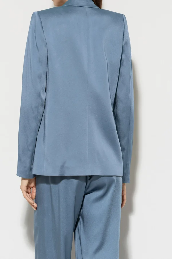 Sets | Jacken & Mäntel-LUISA CERANO Einknopf-Blazer Aus Satin