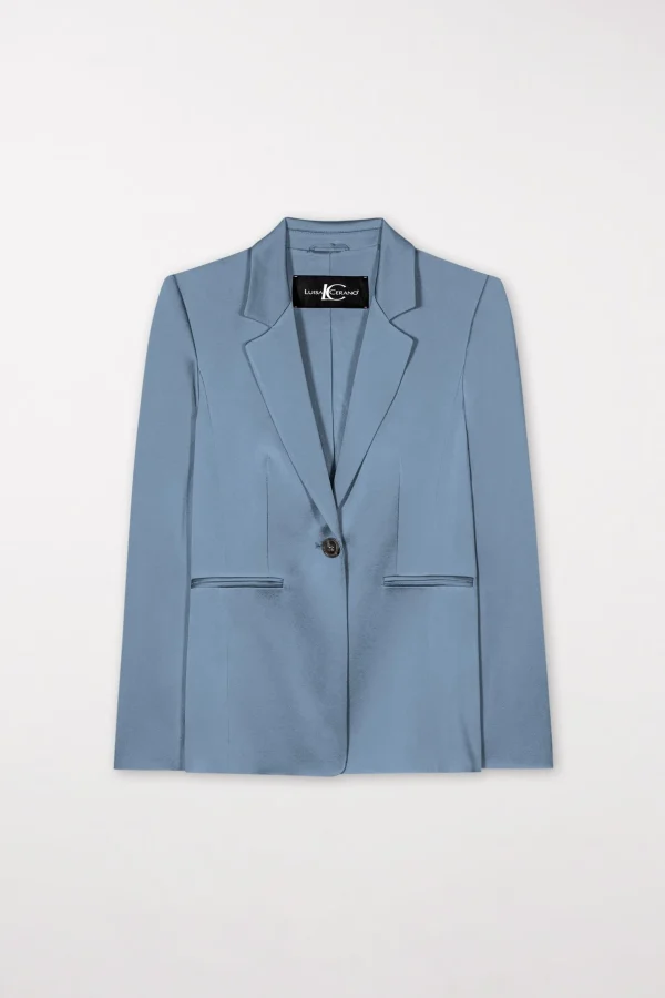 Sets | Jacken & Mäntel-LUISA CERANO Einknopf-Blazer Aus Satin