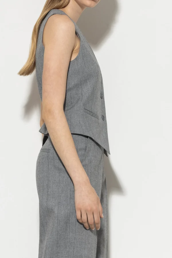 Sets | Jacken & Mäntel-LUISA CERANO Fischgrat-Blazerweste heather grey