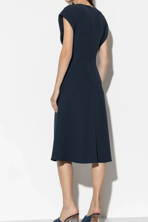 Kleider-LUISA CERANO Fit&Flare-Midikleid dark navy