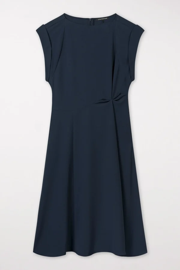 Kleider-LUISA CERANO Fit&Flare-Midikleid dark navy