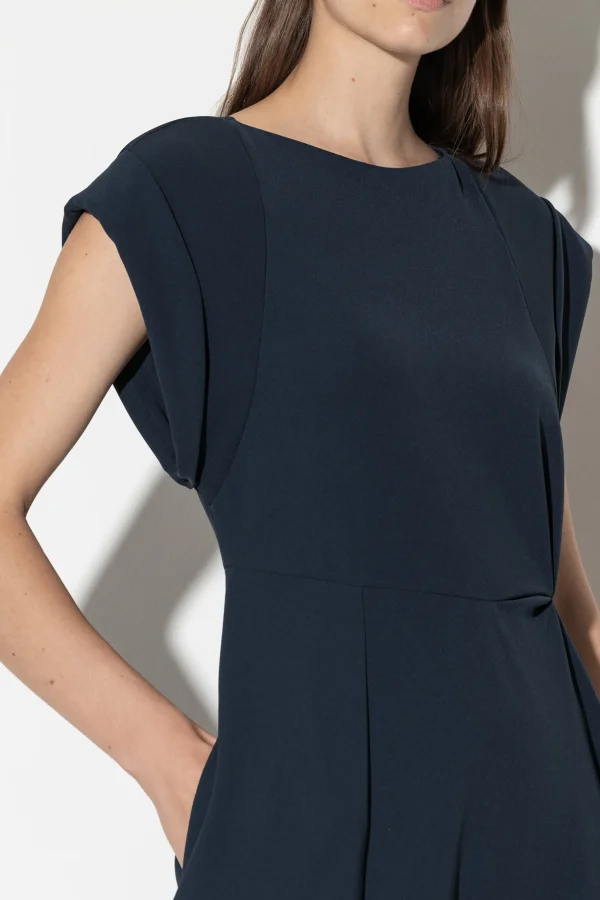 Kleider-LUISA CERANO Fit&Flare-Midikleid dark navy