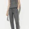 Sets | Hosen-LUISA CERANO Flanell-Joggpants dark grey melange