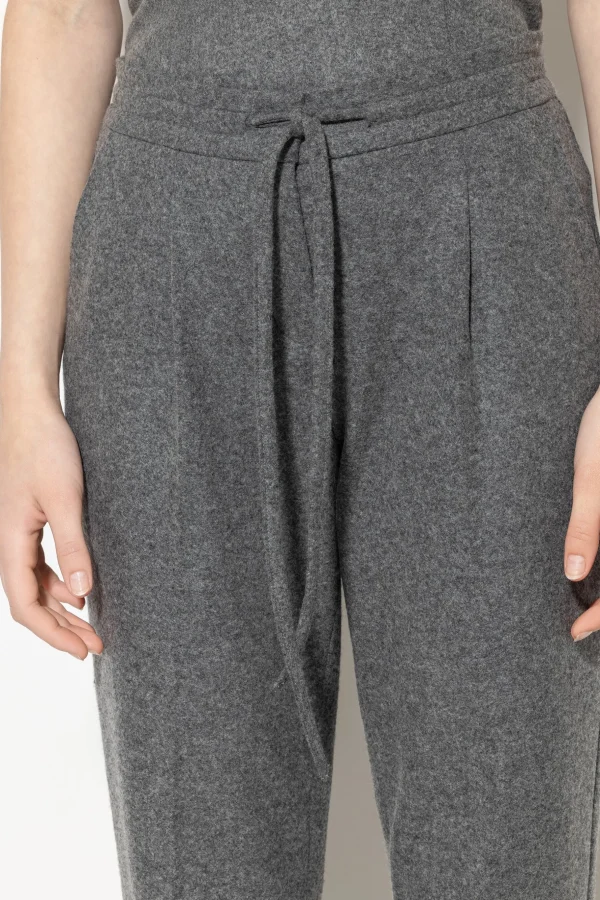 Sets | Hosen-LUISA CERANO Flanell-Joggpants dark grey melange