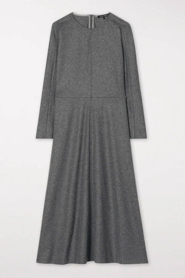 Kleider-LUISA CERANO Flanell-Kleid dark grey melange