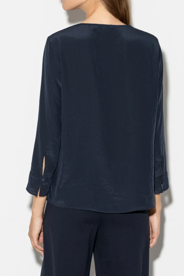 Blusen-LUISA CERANO Fließendes Blusenshirt dark navy