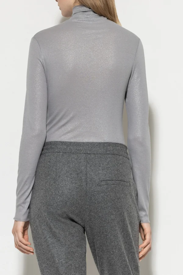 Shirts & Tops-LUISA CERANO Glitter-Rollkragenshirt