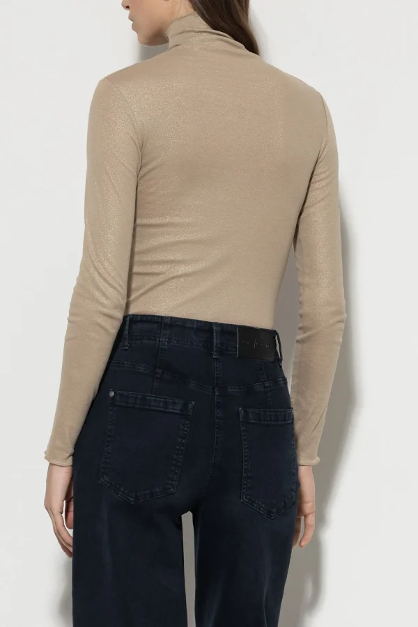 Shirts & Tops-LUISA CERANO Glitter-Rollkragenshirt