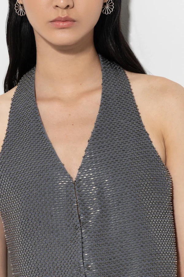Jacken & Mäntel | Blazer-LUISA CERANO Glitzer-Neckholderweste multi
