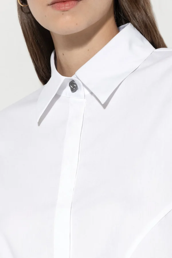 Blusen-LUISA CERANO Hemdbluse Aus Baumwoll-Mix