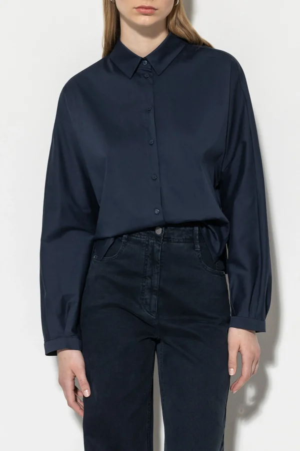 Blusen-LUISA CERANO Hemdbluse Aus Baumwoll-Mix