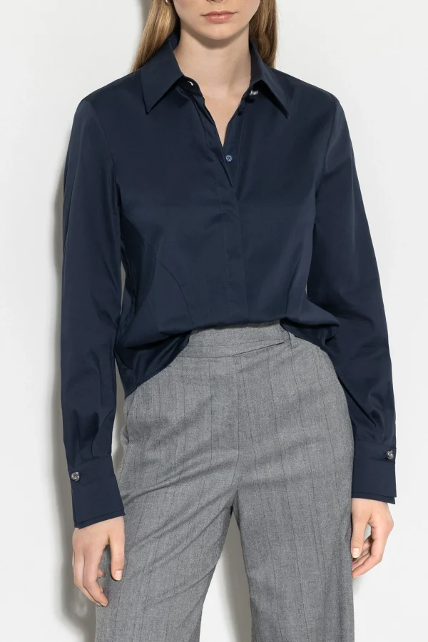 Blusen-LUISA CERANO Hemdbluse Aus Baumwoll-Mix