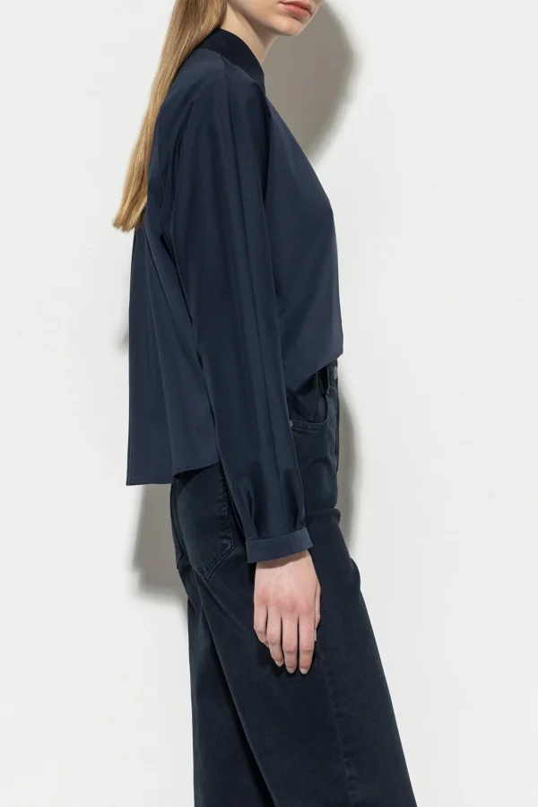 Blusen-LUISA CERANO Hemdbluse Aus Baumwoll-Mix