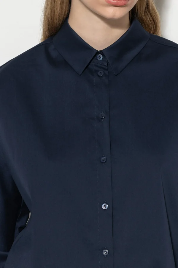 Blusen-LUISA CERANO Hemdbluse Aus Baumwoll-Mix