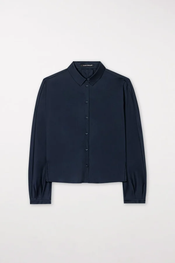 Blusen-LUISA CERANO Hemdbluse Aus Baumwoll-Mix