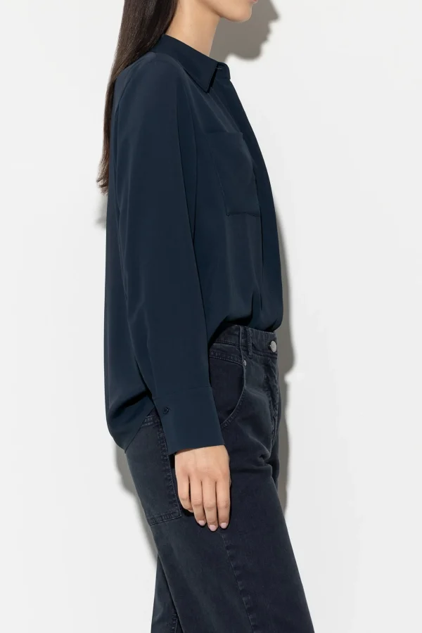 Blusen-LUISA CERANO Hemdbluse Aus Seiden-Mix