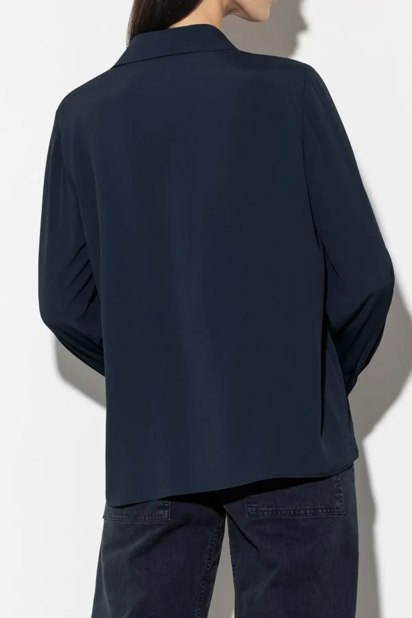 Blusen-LUISA CERANO Hemdbluse Aus Seiden-Mix