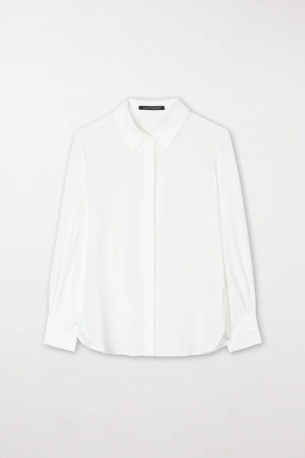 Blusen-LUISA CERANO Hemdbluse Aus Seiden-Mix
