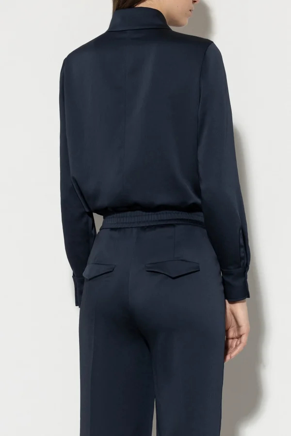 Sets | Blusen-LUISA CERANO Hemdbluse Aus Techno-Seide