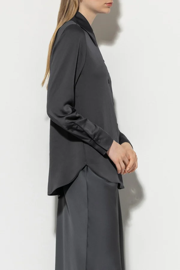 Sets | Blusen-LUISA CERANO Hemdbluse Aus Techno-Seide