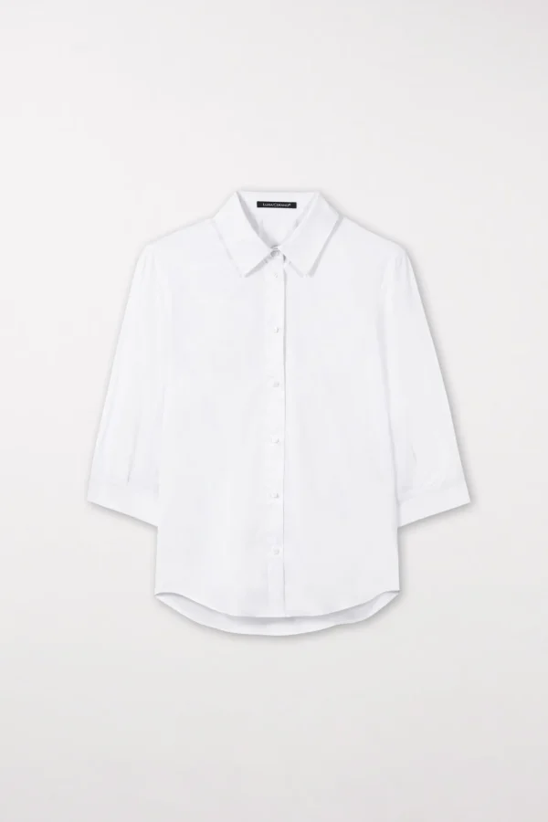 Blusen-LUISA CERANO Hemdbluse Mit 3/4-Arm white