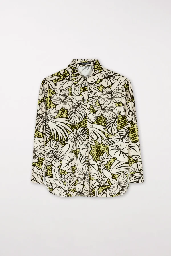 Blusen-LUISA CERANO Hemdbluse Mit Leaf-Print multi