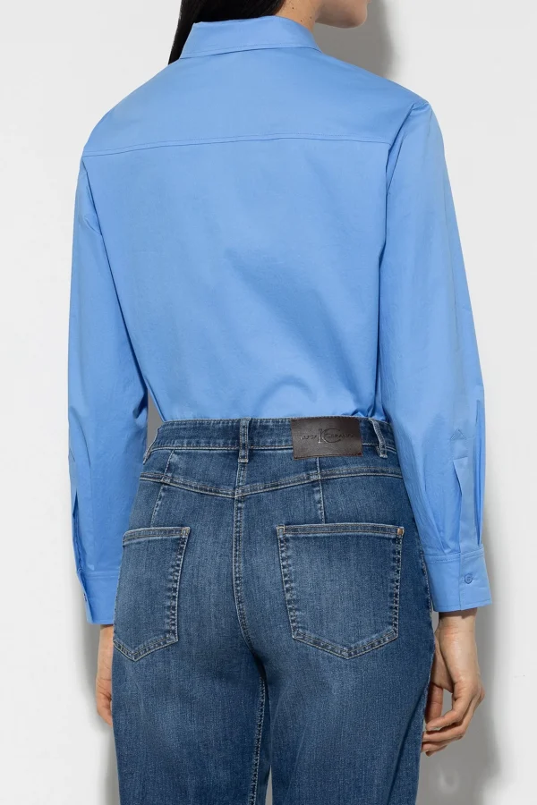 Blusen-LUISA CERANO Hemdbluse Mit Pattentasche