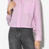Blusen-LUISA CERANO Hemdbluse Mit Streifen faded lavender