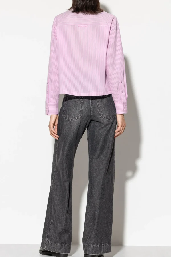 Blusen-LUISA CERANO Hemdbluse Mit Streifen faded lavender