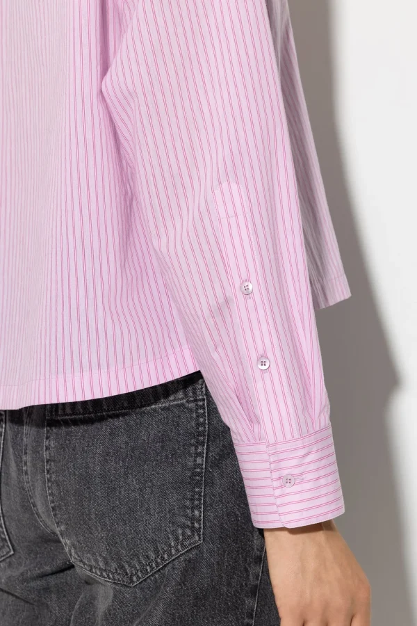 Blusen-LUISA CERANO Hemdbluse Mit Streifen faded lavender