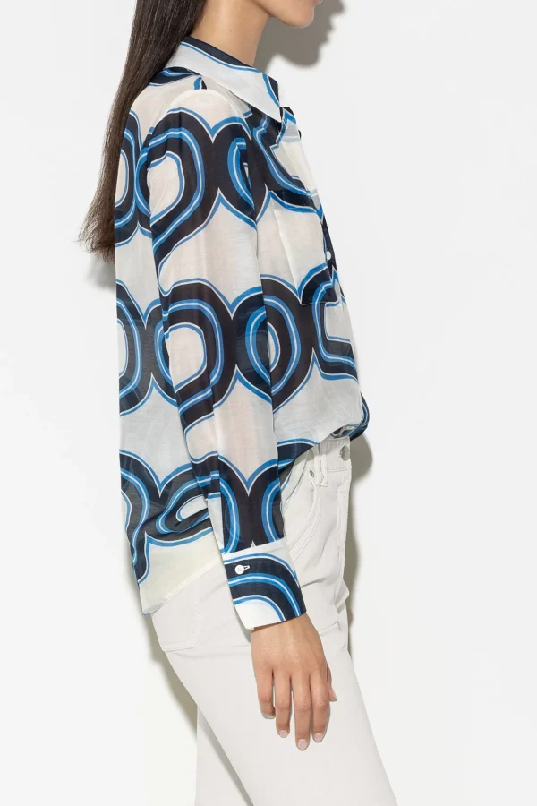 Blusen-LUISA CERANO Hemdbluse Mit Wave-Print multi