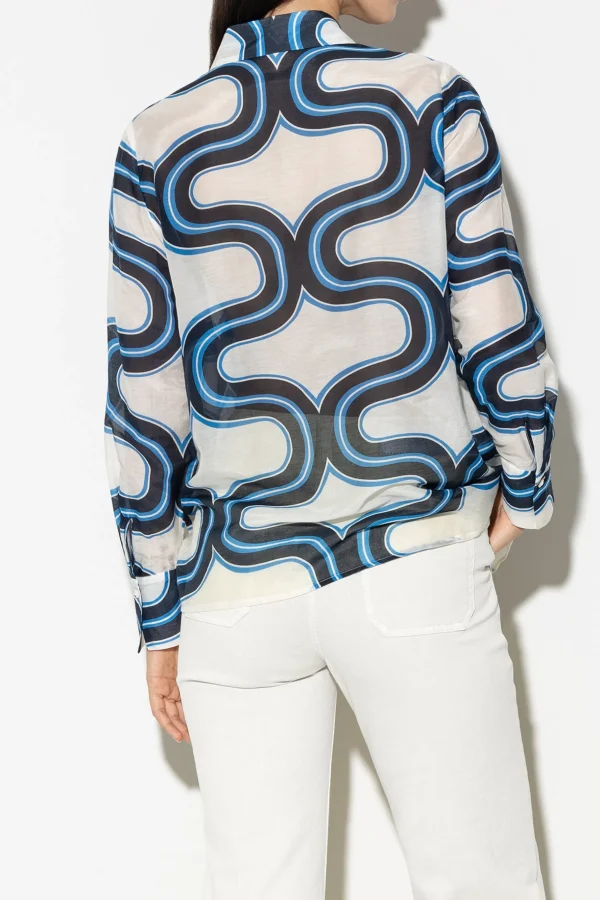 Blusen-LUISA CERANO Hemdbluse Mit Wave-Print multi