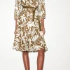 Kleider-LUISA CERANO Hemdblusenkleid Mit Leaf-Print multi