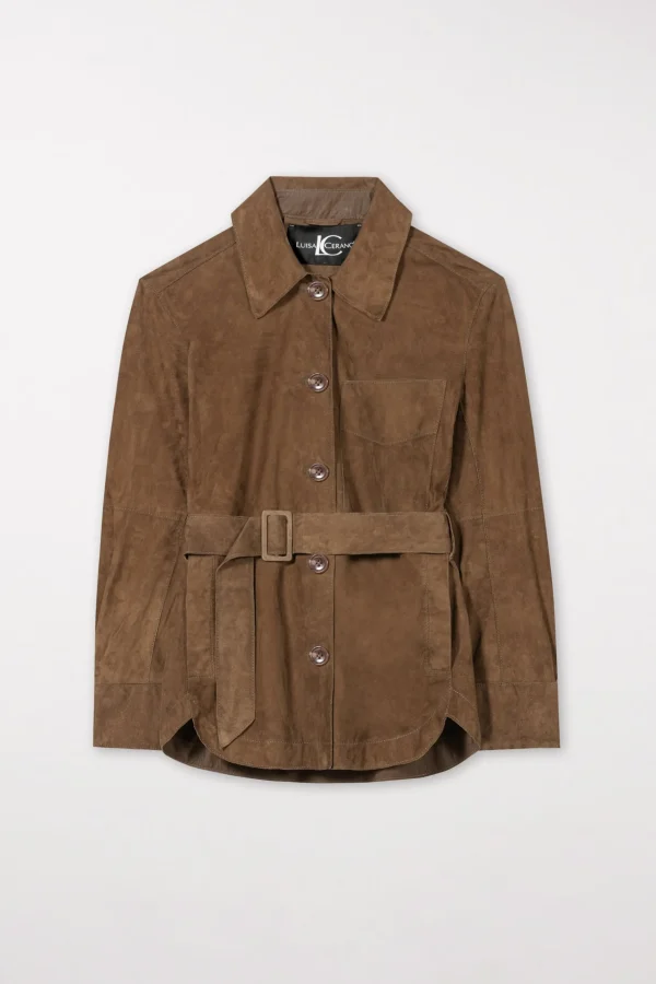 Jacken & Mäntel-LUISA CERANO Hemdjacke Aus Veloursleder