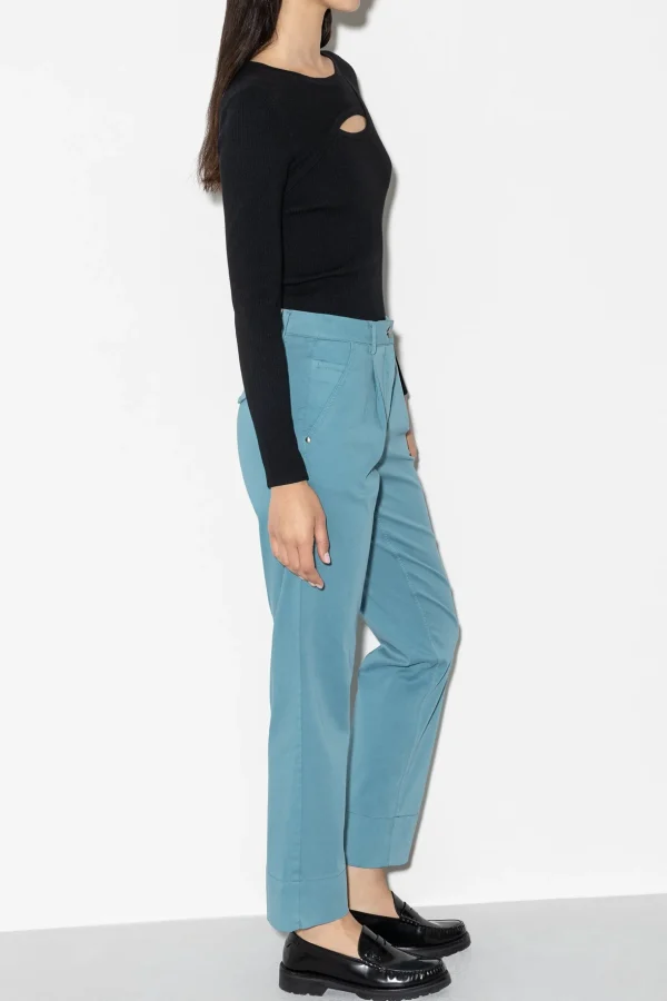 Hosen | Denim-LUISA CERANO High-Stretch-Chino-Denim