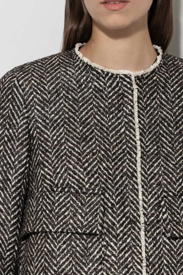 Jacken & Mäntel-LUISA CERANO Jacke In Fischgrat-Tweed multi