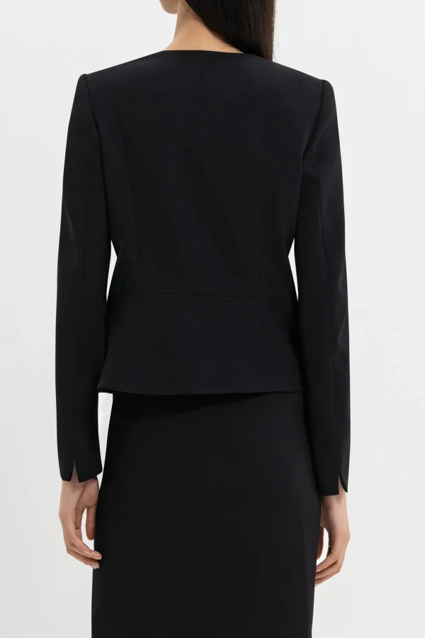 Business Studio | Blazer-LUISA CERANO Jacket Aus Techno Sablé black