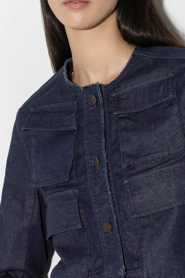 Sets | Jacken & Mäntel-LUISA CERANO Jeansjacke Mit Taschen dark navy