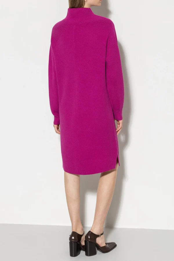 Strick | Kleider-LUISA CERANO Kleid In Rippstruktur ultra pink