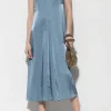 Kleider-LUISA CERANO Kleid Mit Knotendetail smoky blue