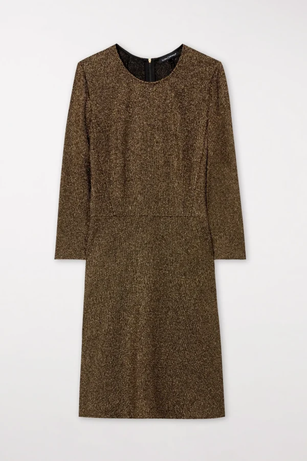 Kleider-LUISA CERANO Kleid Mit Metallic-Effekt gold metallic