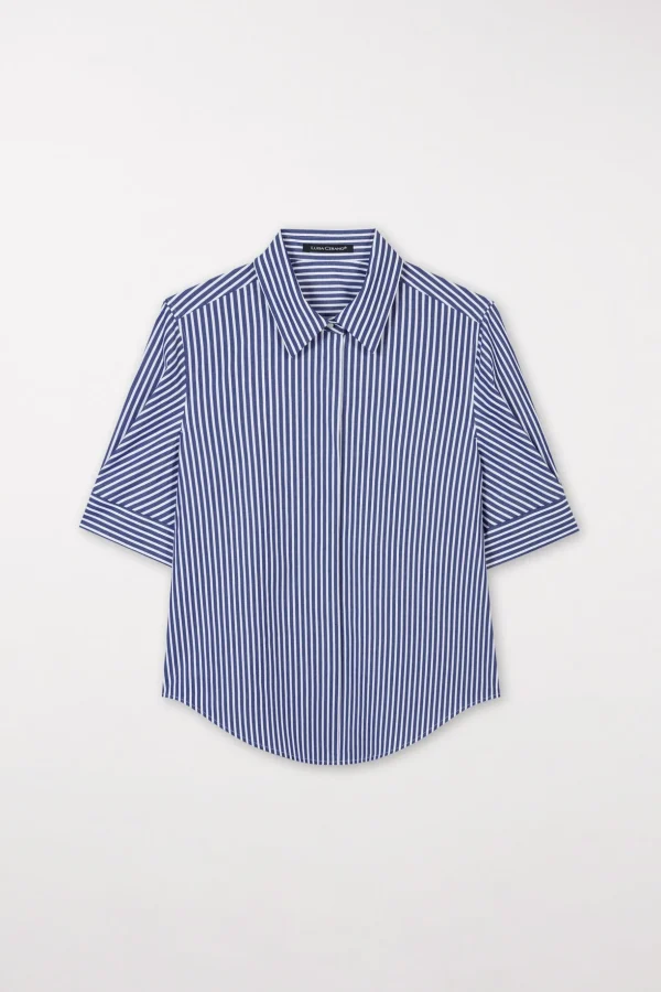 Blusen-LUISA CERANO Kurzarm-Bluse Mit Streifen multi